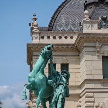 Statue in front of the Imperial Riding Hall